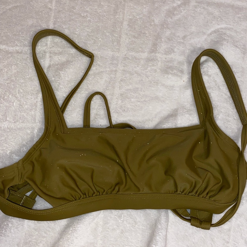 green target bikini top